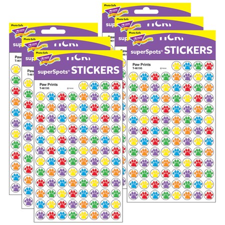 Trend Enterprises Paw Prints superSpots Stickers, PK4800 T46195